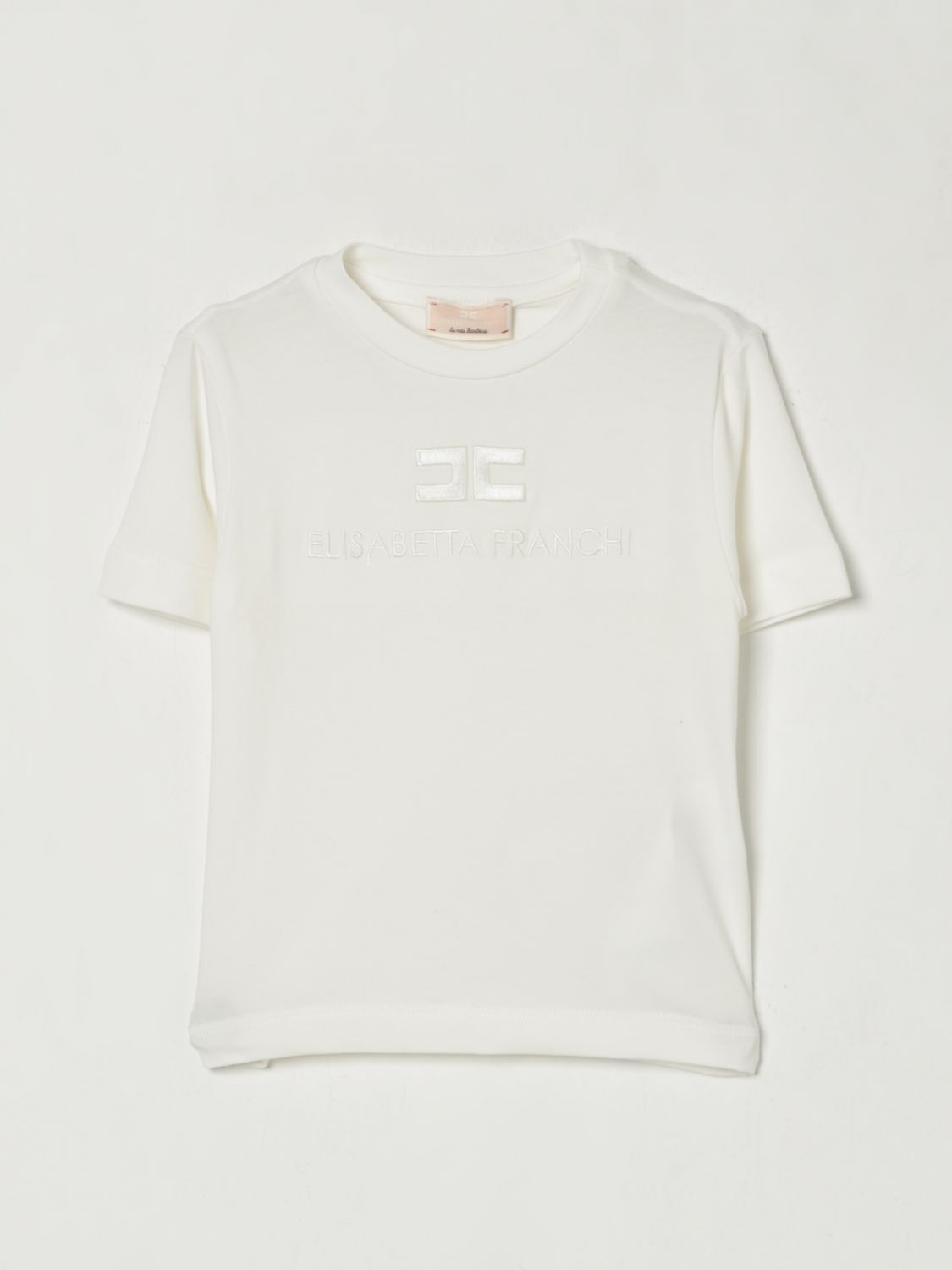 Elisabetta Franchi La Mia Bambina T-shirt Kids Color Yellow Cream In White