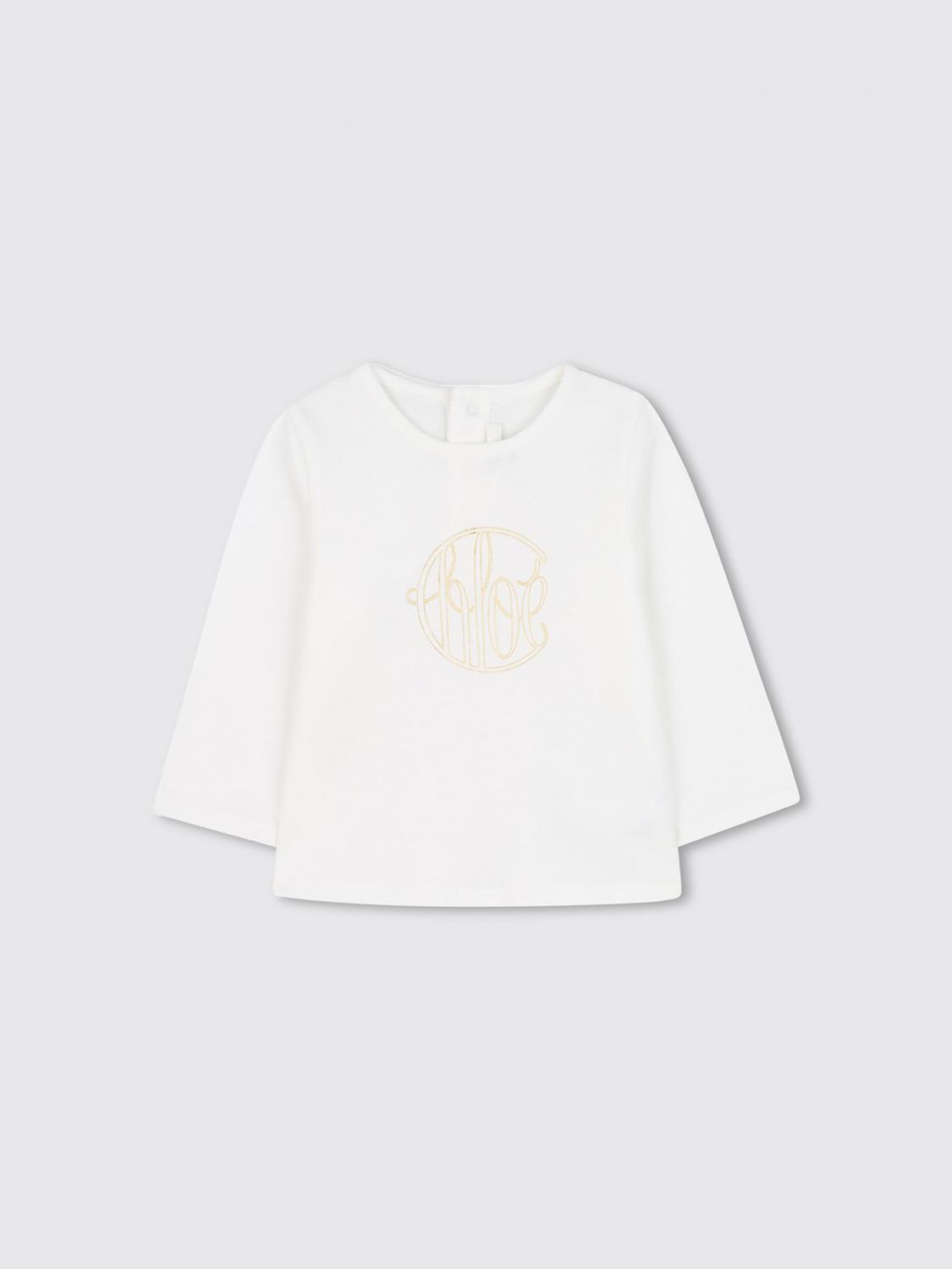 CHLOÉ T-Shirt Kinder Farbe Weiß
