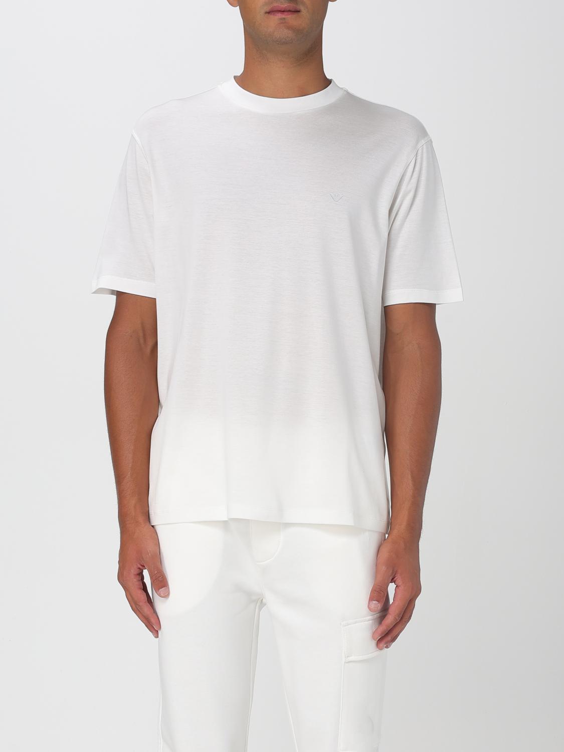 Emporio Armani T-shirt Men Color White In White