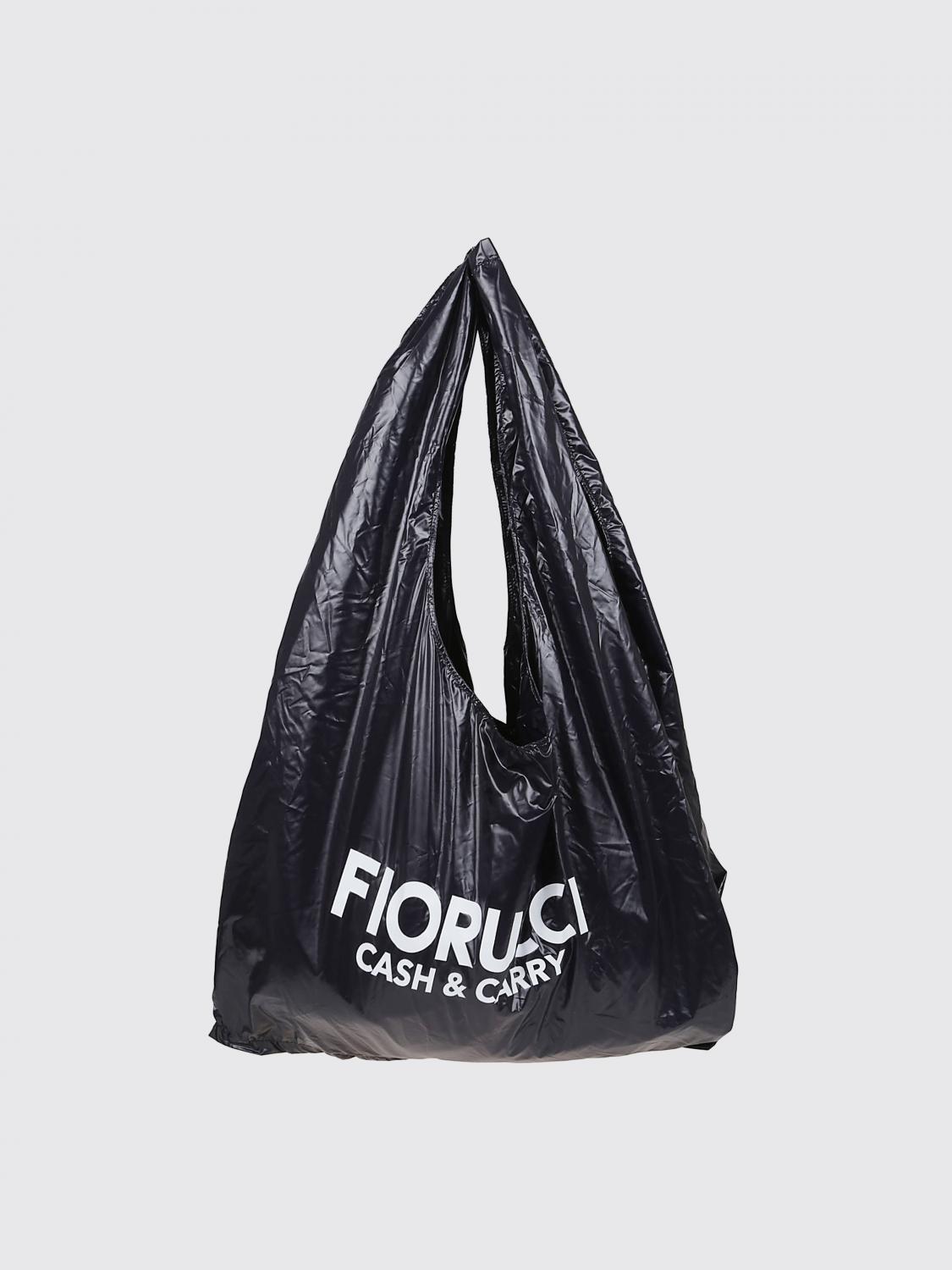 Fiorucci Logo-print Shoulder Bag In Black