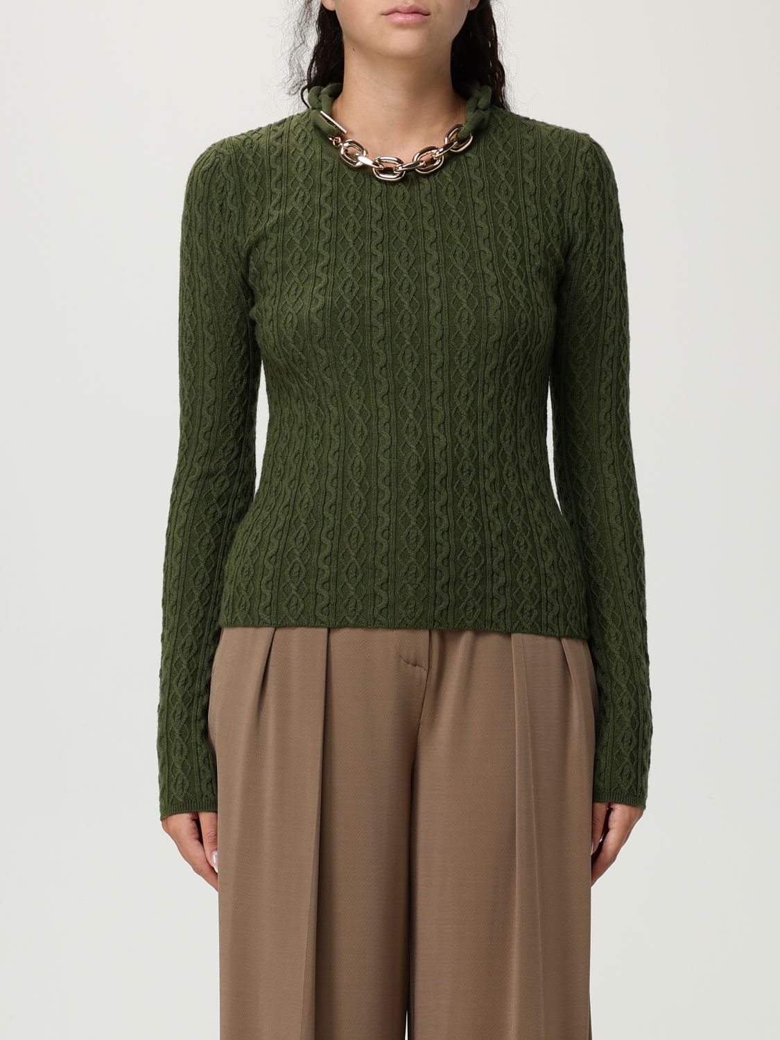 Rabanne Sweater  Woman Color Green In Green