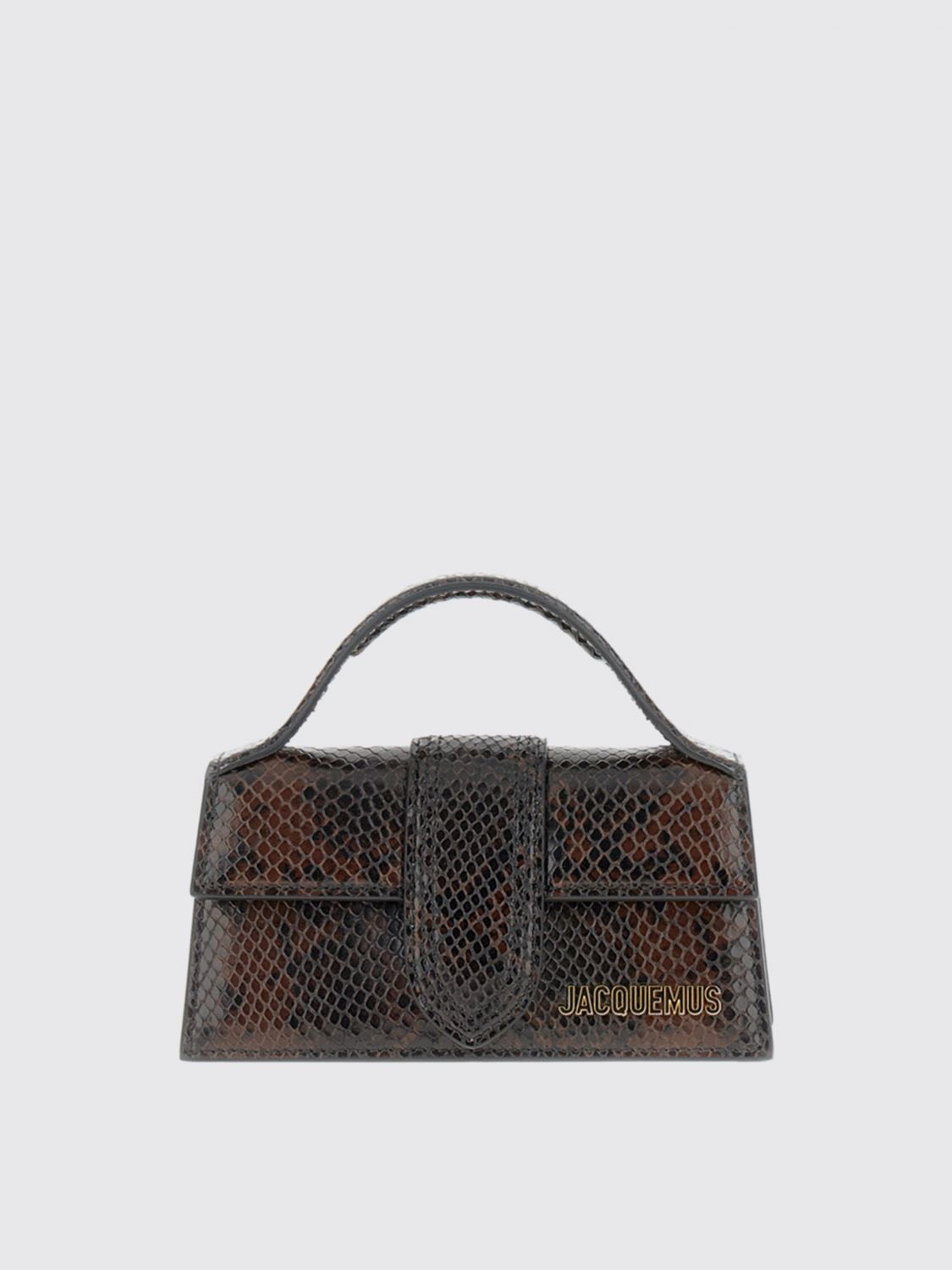 Jacquemus Womens Dark Brown Le Grand Bambino Leather Top Handle Bag In Brown