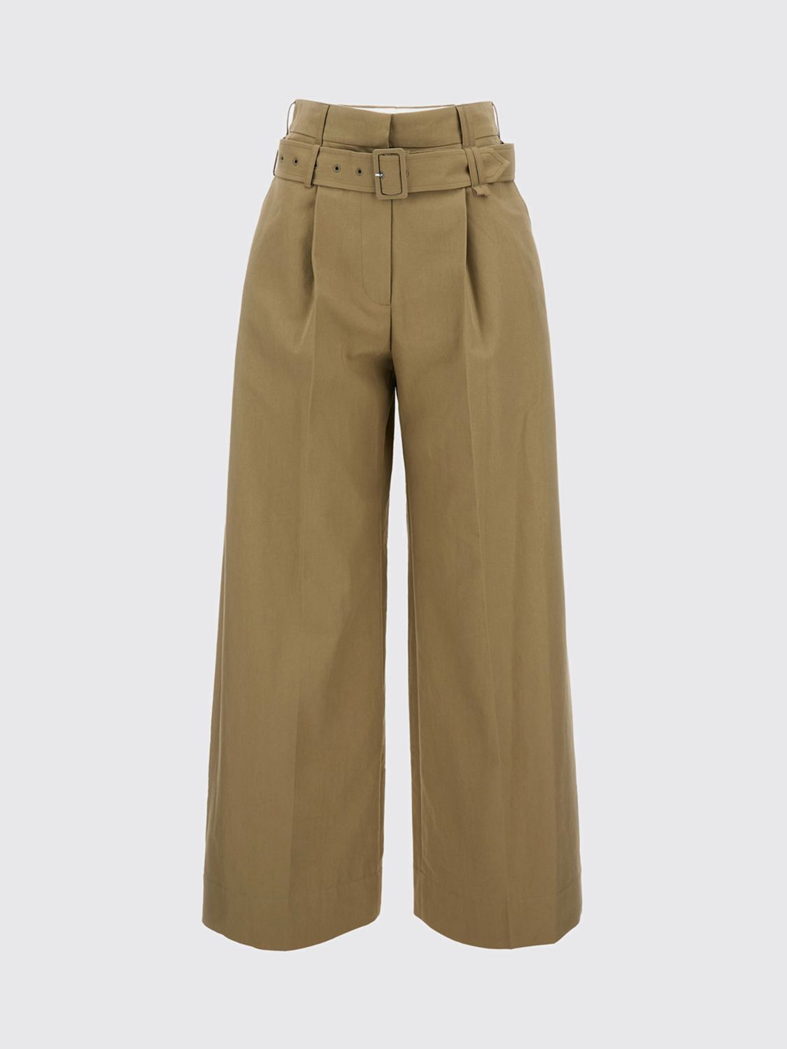 Simone Rocha Multi Belt Loop Pleated Wide Leg Trousers In Neutral