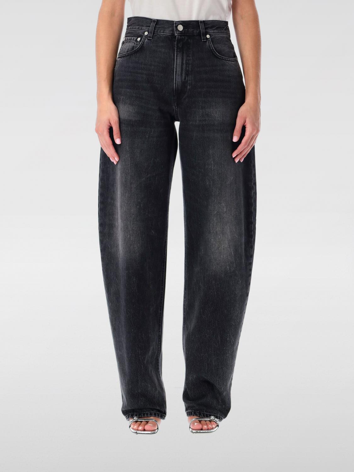Haikure Tapered Balloon Jeans Contrast Stitching In Multi