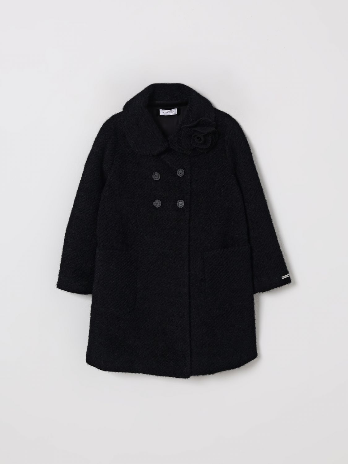Monnalisa Coat Kids Color Black