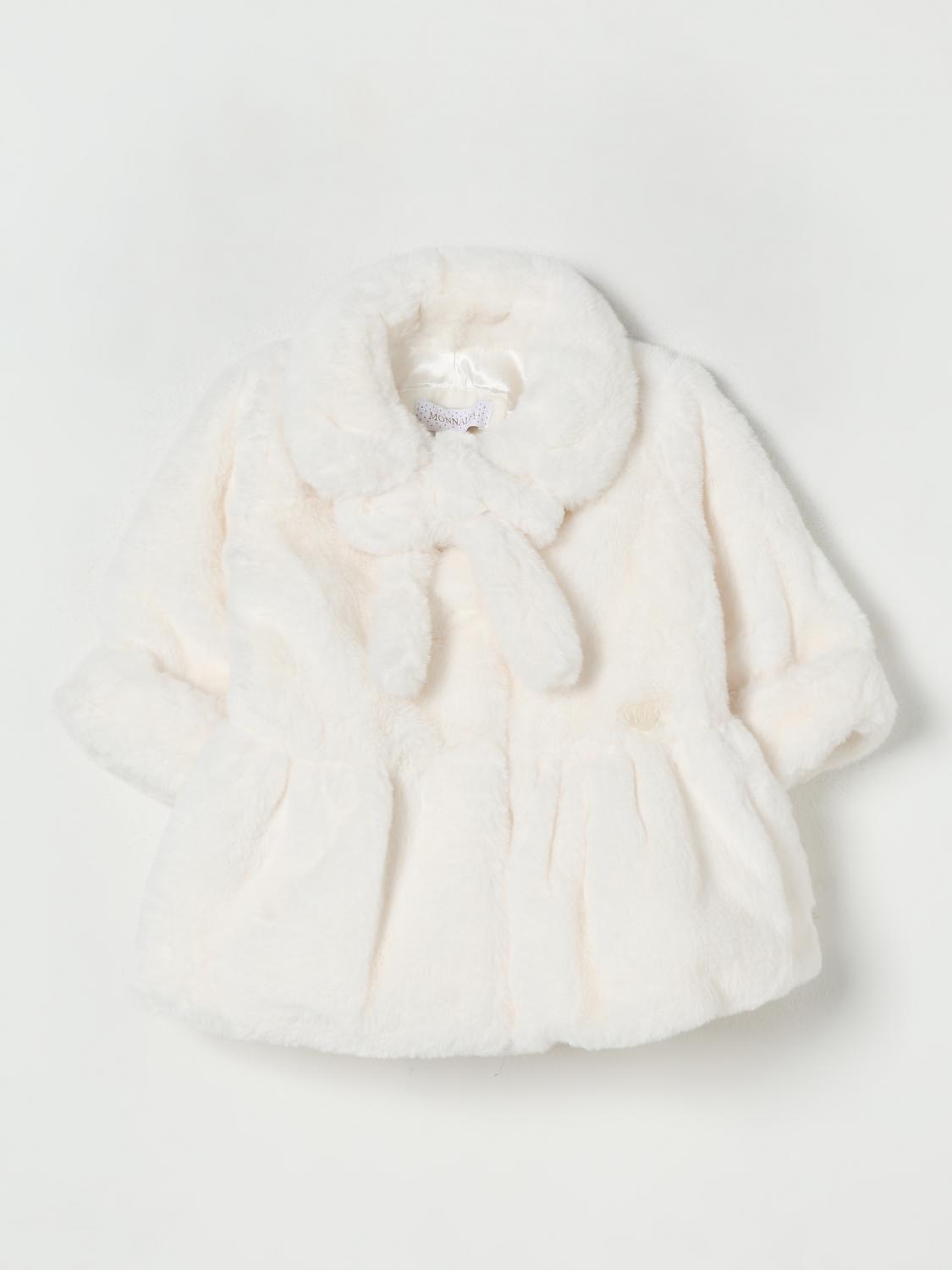 Monnalisa Coats Kids Color Yellow Cream In White