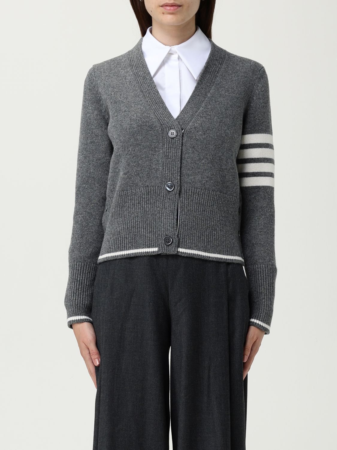 Thom Browne Sweater  Woman Color Grey In Gray