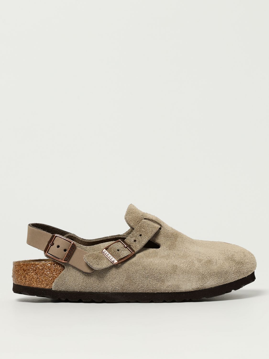 Birkenstock Closed-toe Suede Sandals With Adjustable Buckle In Multi