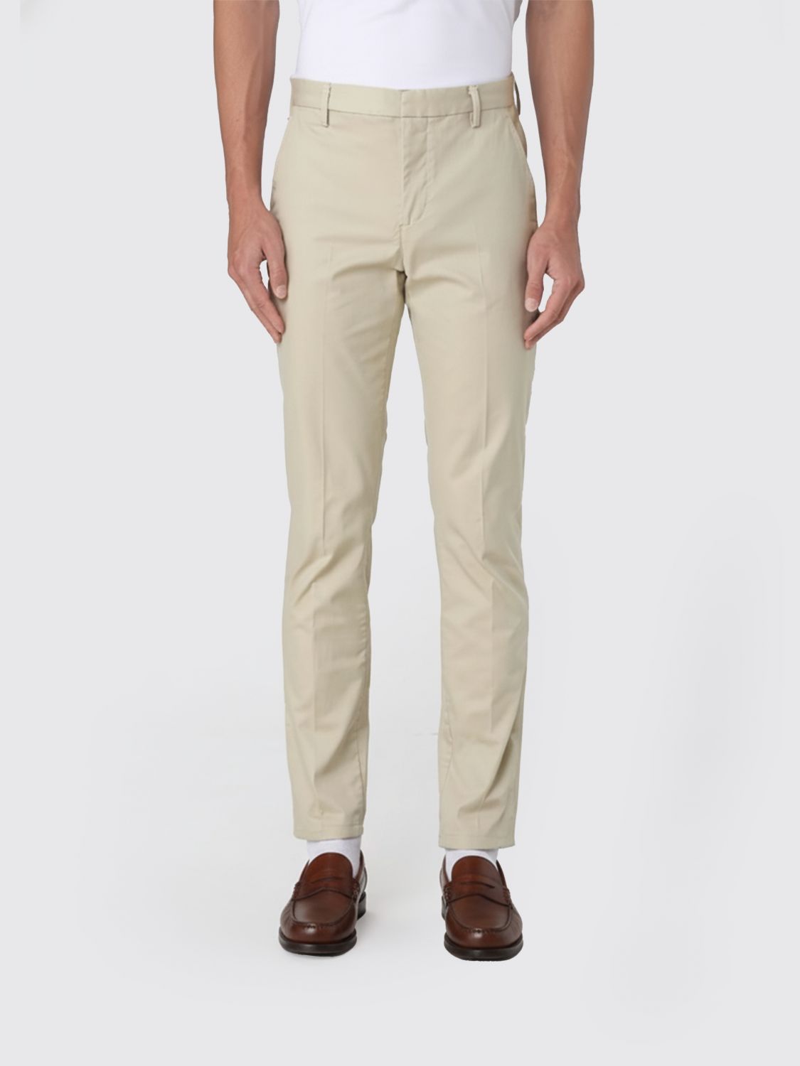Dondup Pants  Men Color White In Neutral