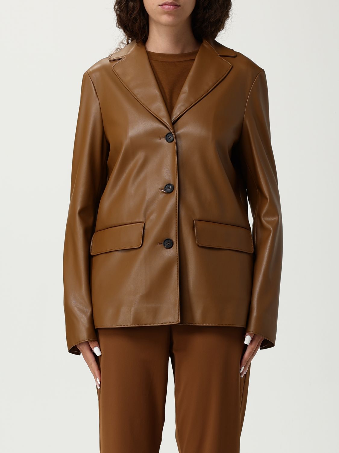 Max Mara Blazer Leisure Woman Color Camel In Brown