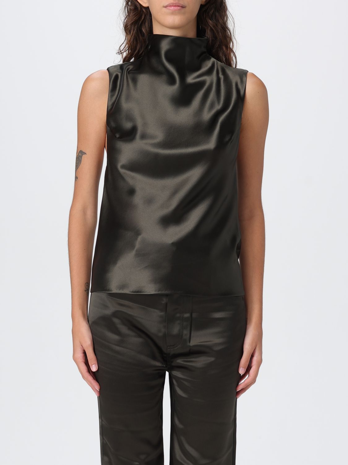 Nanushka Top  Woman Color Green In Black