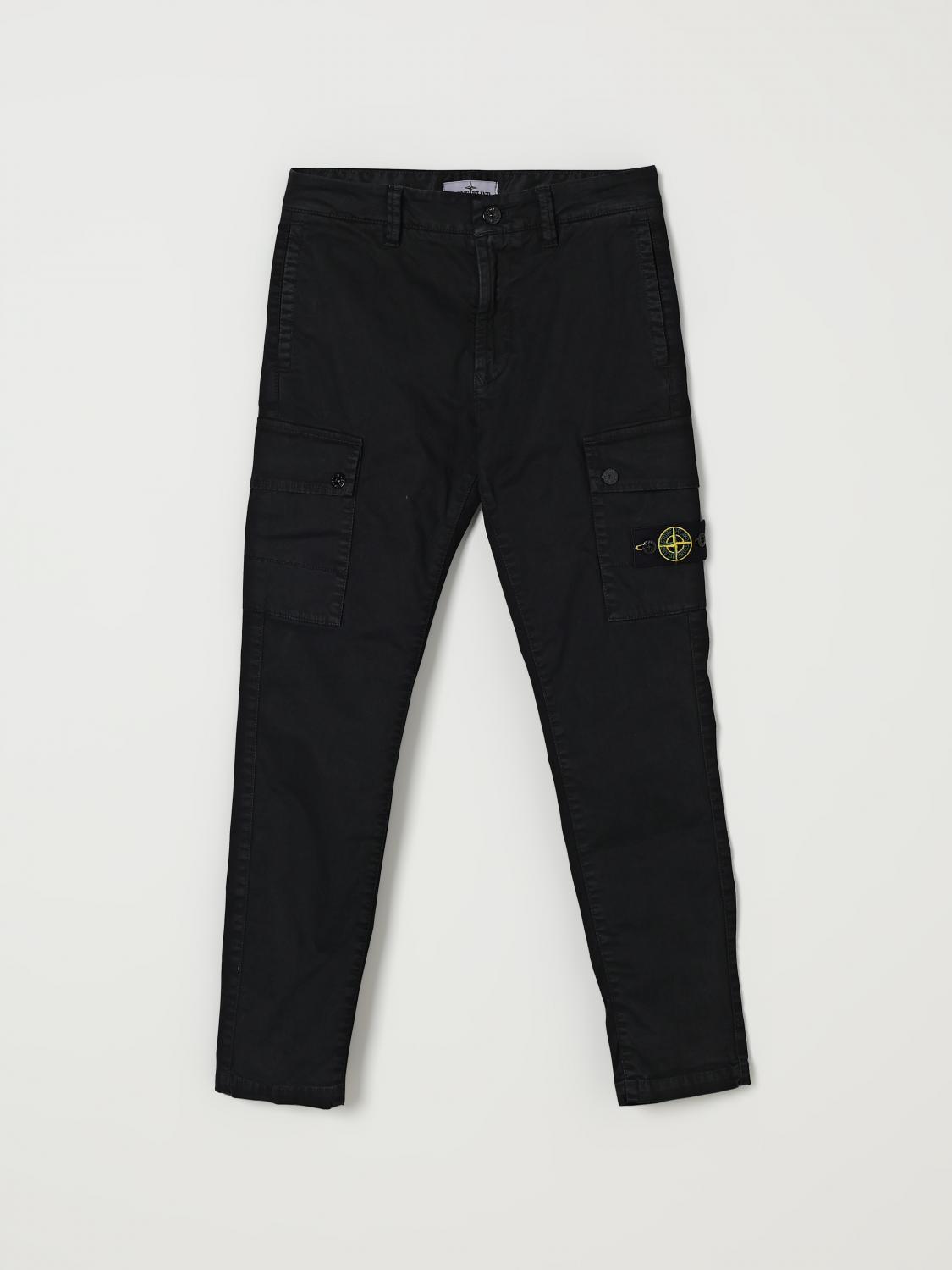 STONE ISLAND JUNIOR Pants Kids color Black　STONE ISLAND JUNIOR パンツ キッズカラー ブラック STONE