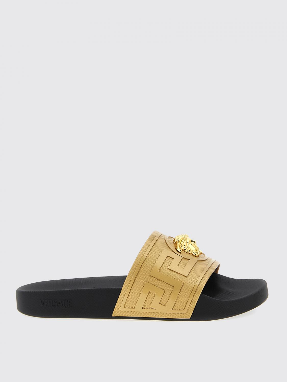 Versace La Medusa Slides In Black