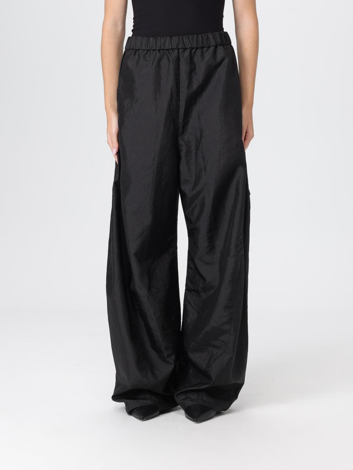 Tibi Pants  Woman Color Black In Animal Print