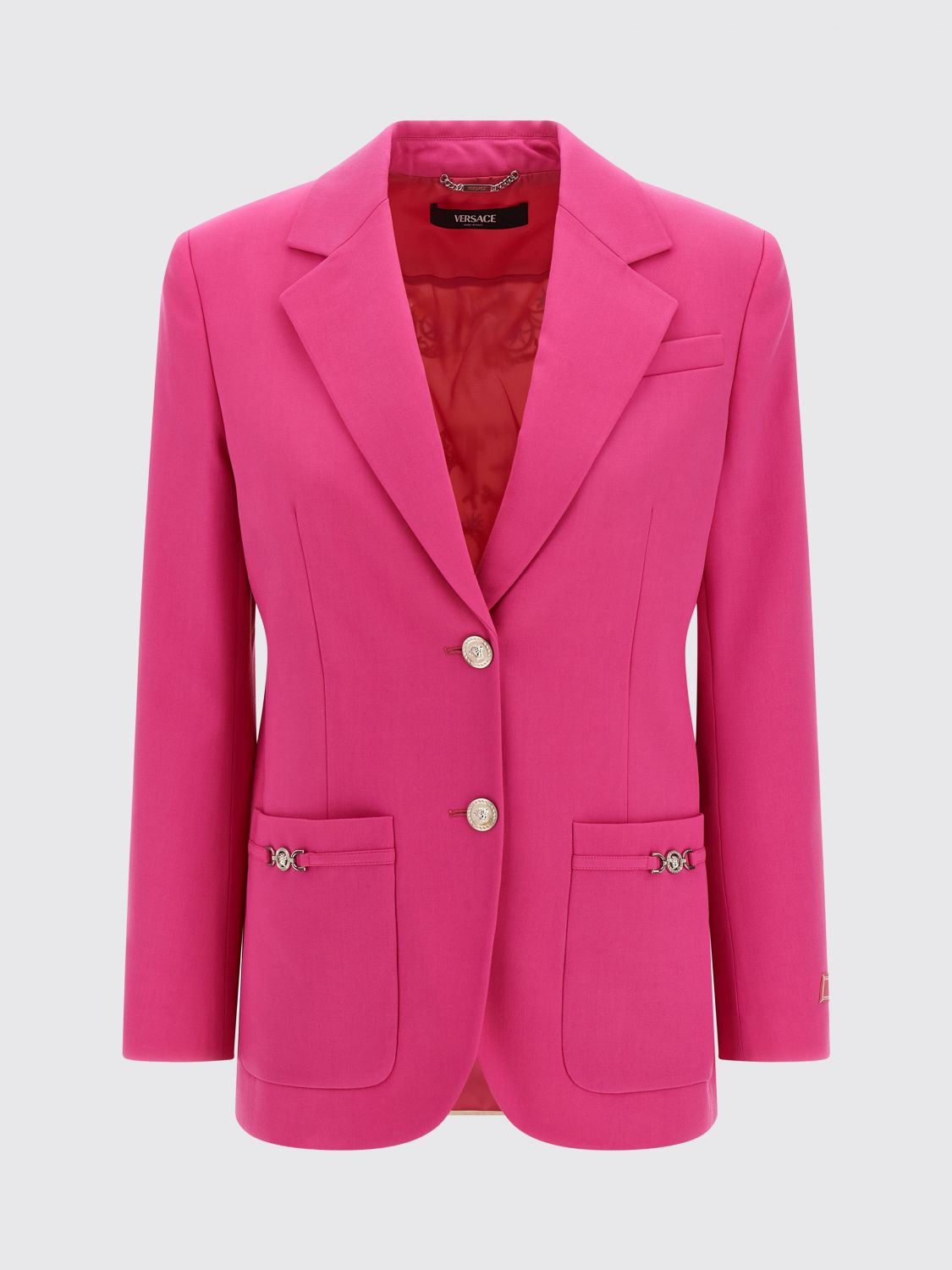 Versace Underwater Barocco Single Breasted Blazer Jacket In Multi