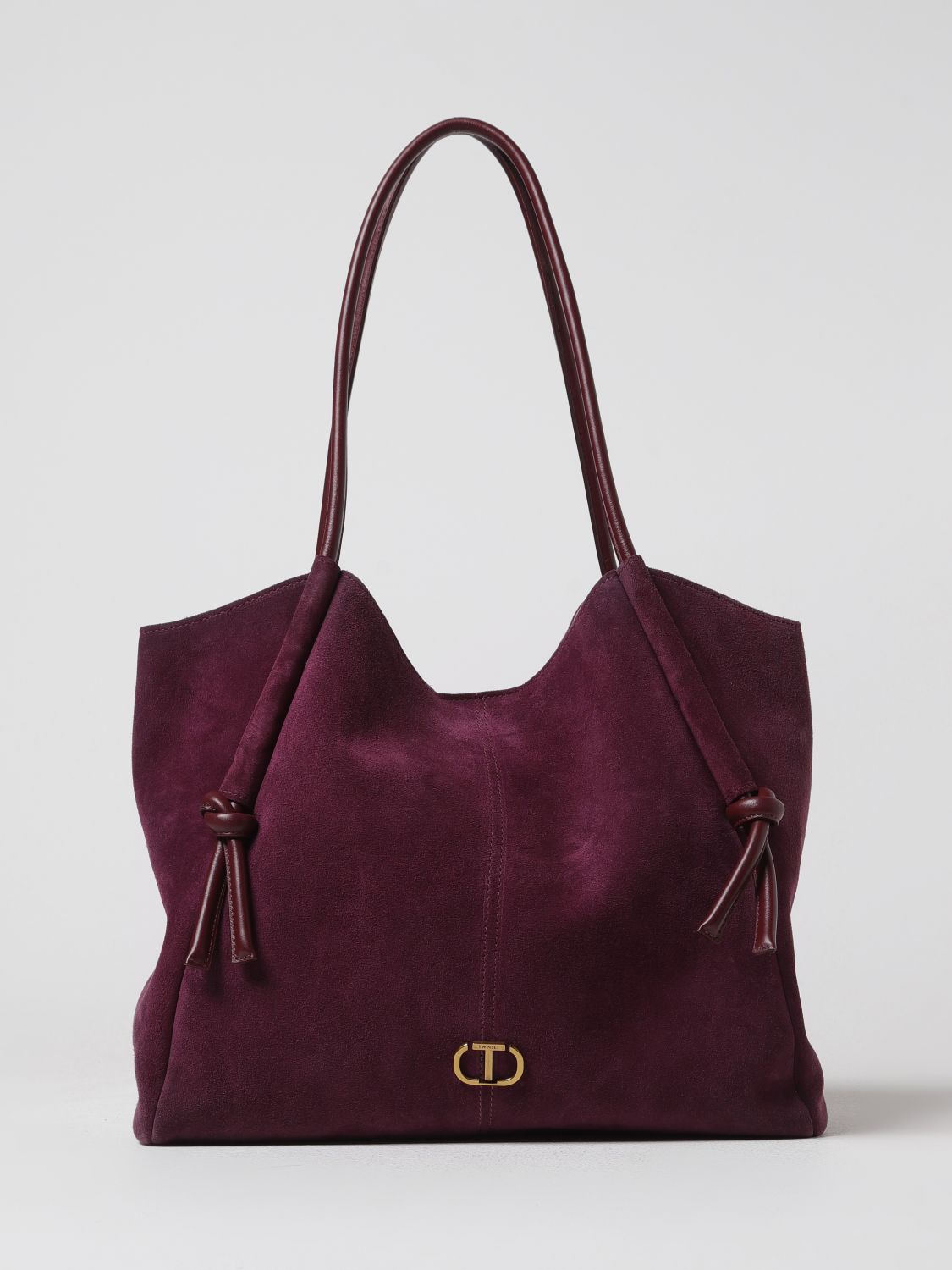 Twinset Tote Bag  Woman Color Burgundy In Purple