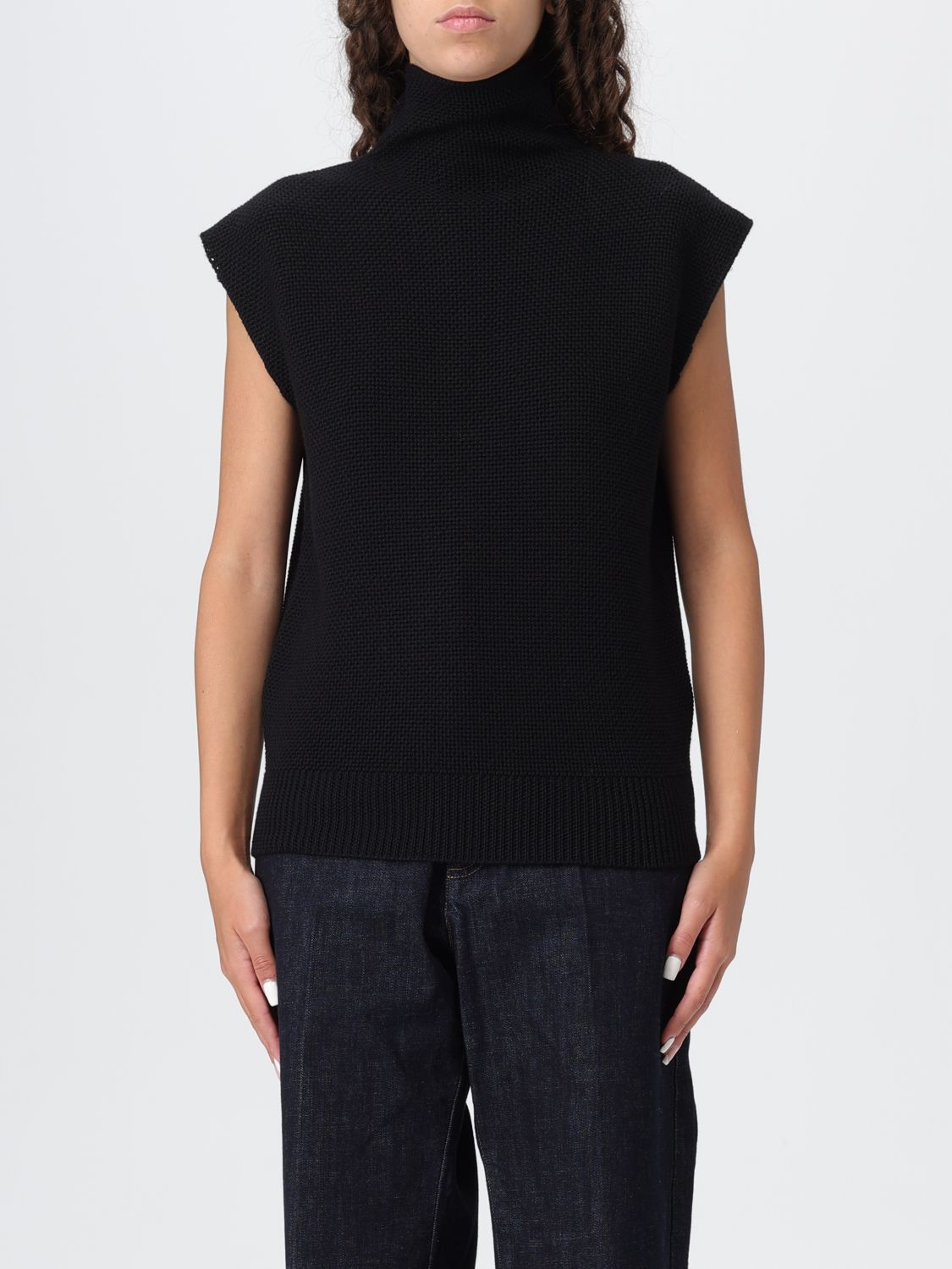 Barena Venezia Maser Mondina 100 Lana Merino Knitwear Black In Black
