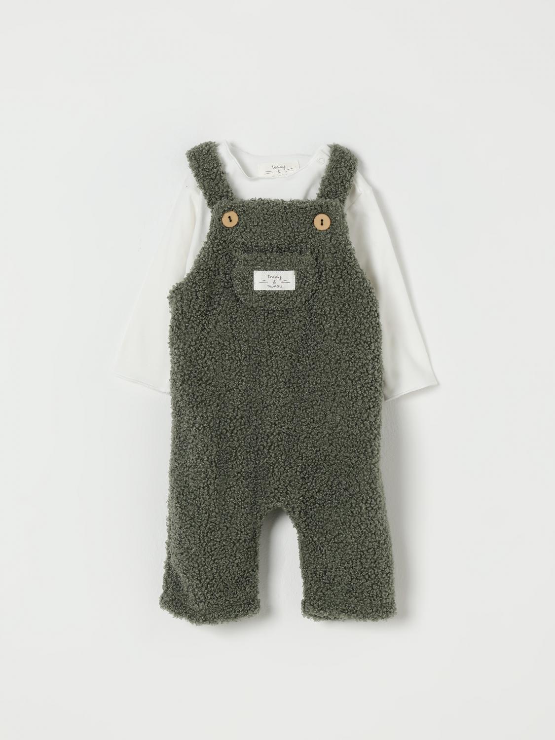 Teddy & Minou Jumpsuit Kids Color Moss Green In Green