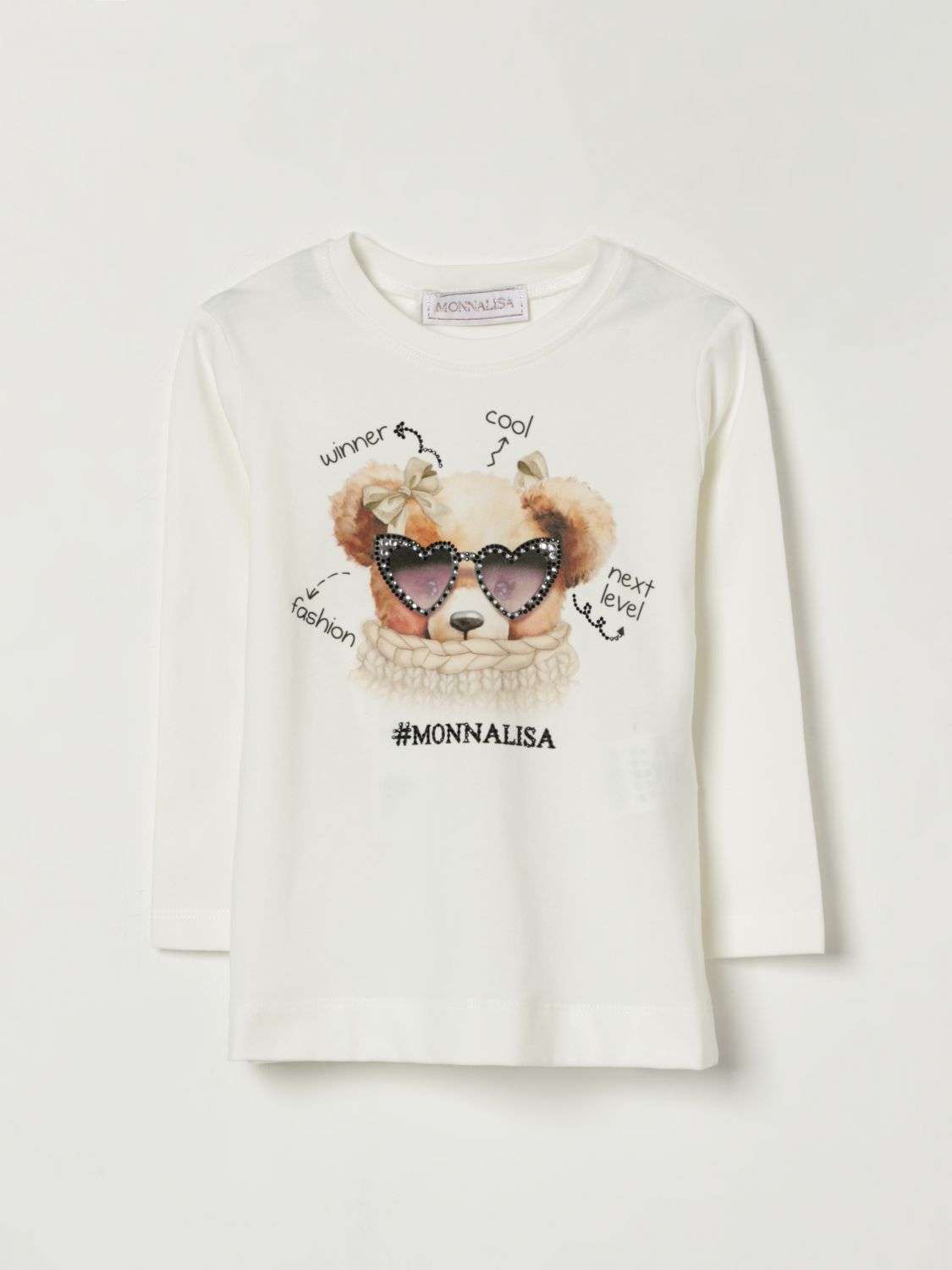 Monnalisa T-shirt Kids Color Yellow Cream In Neutral