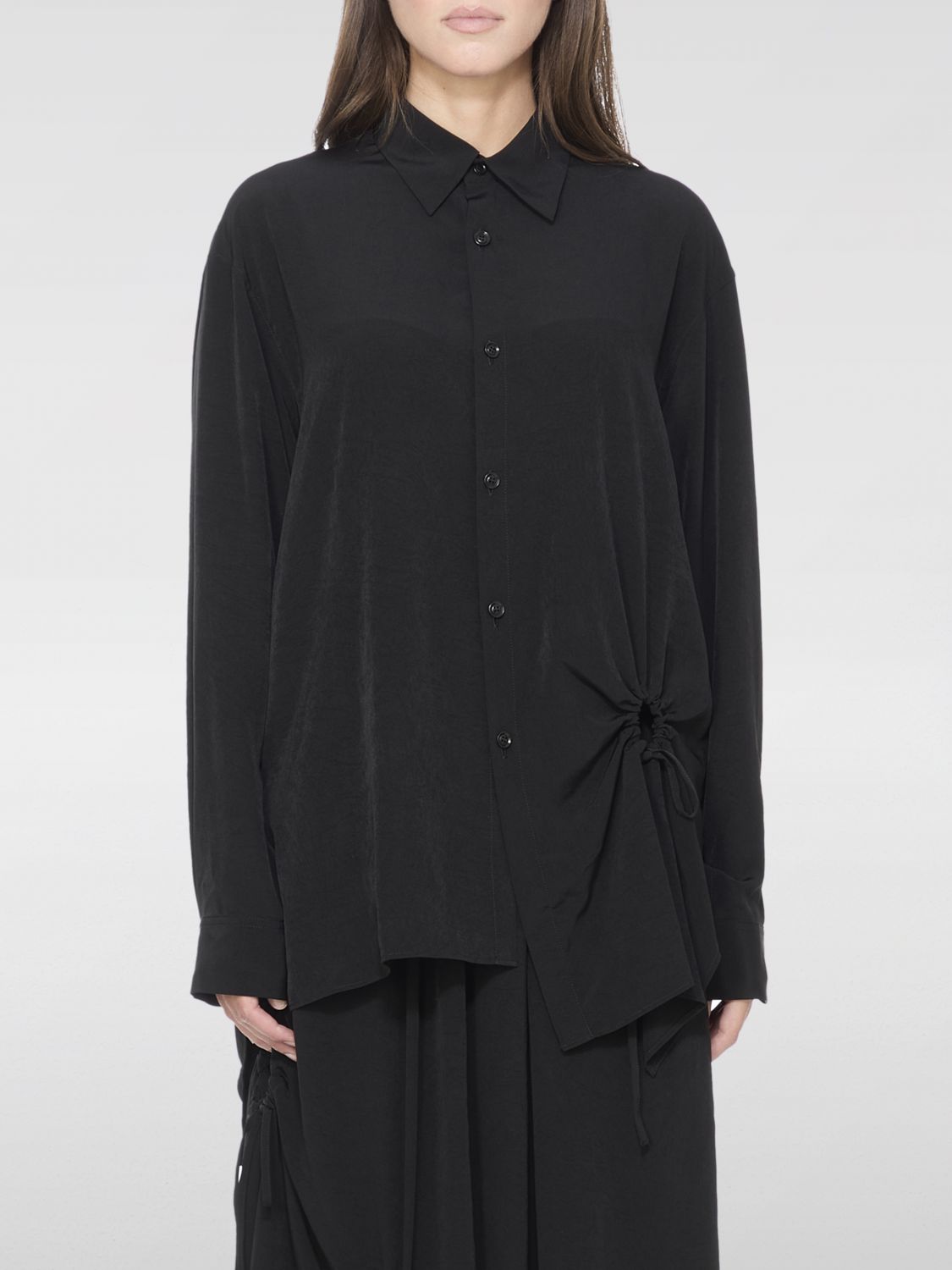 Y's Shirt With Cut Out Details In Black