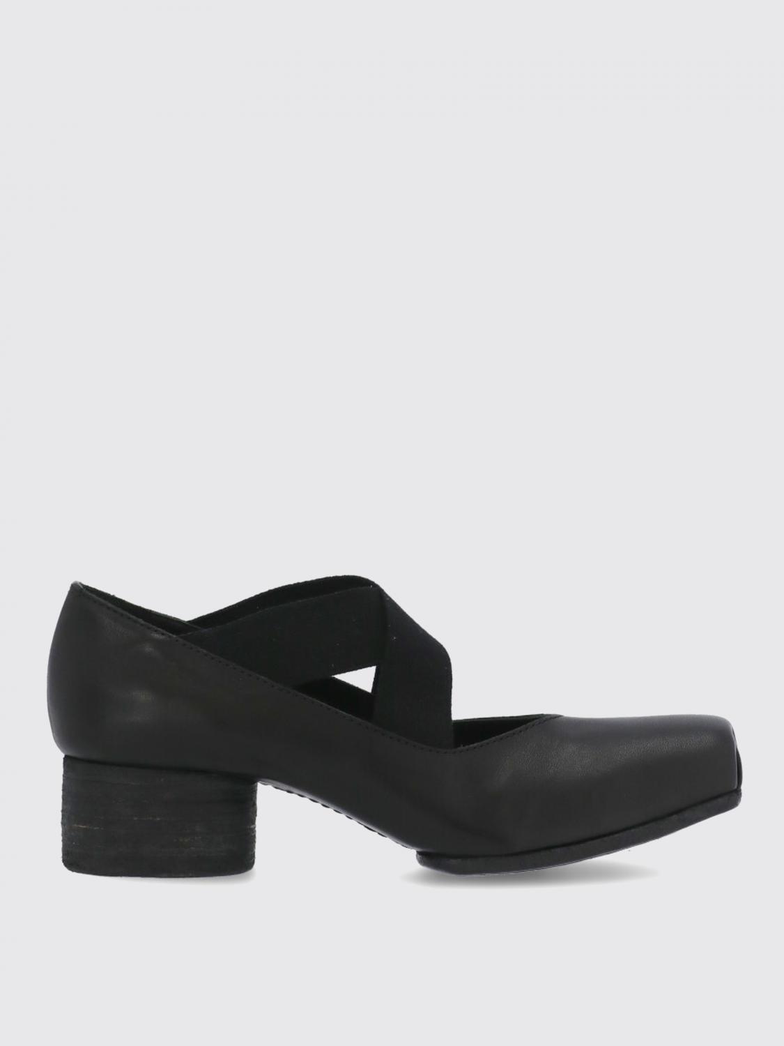 Uma Wang Carbon Fiber Ballerina Shoes With Textured Sole In Black