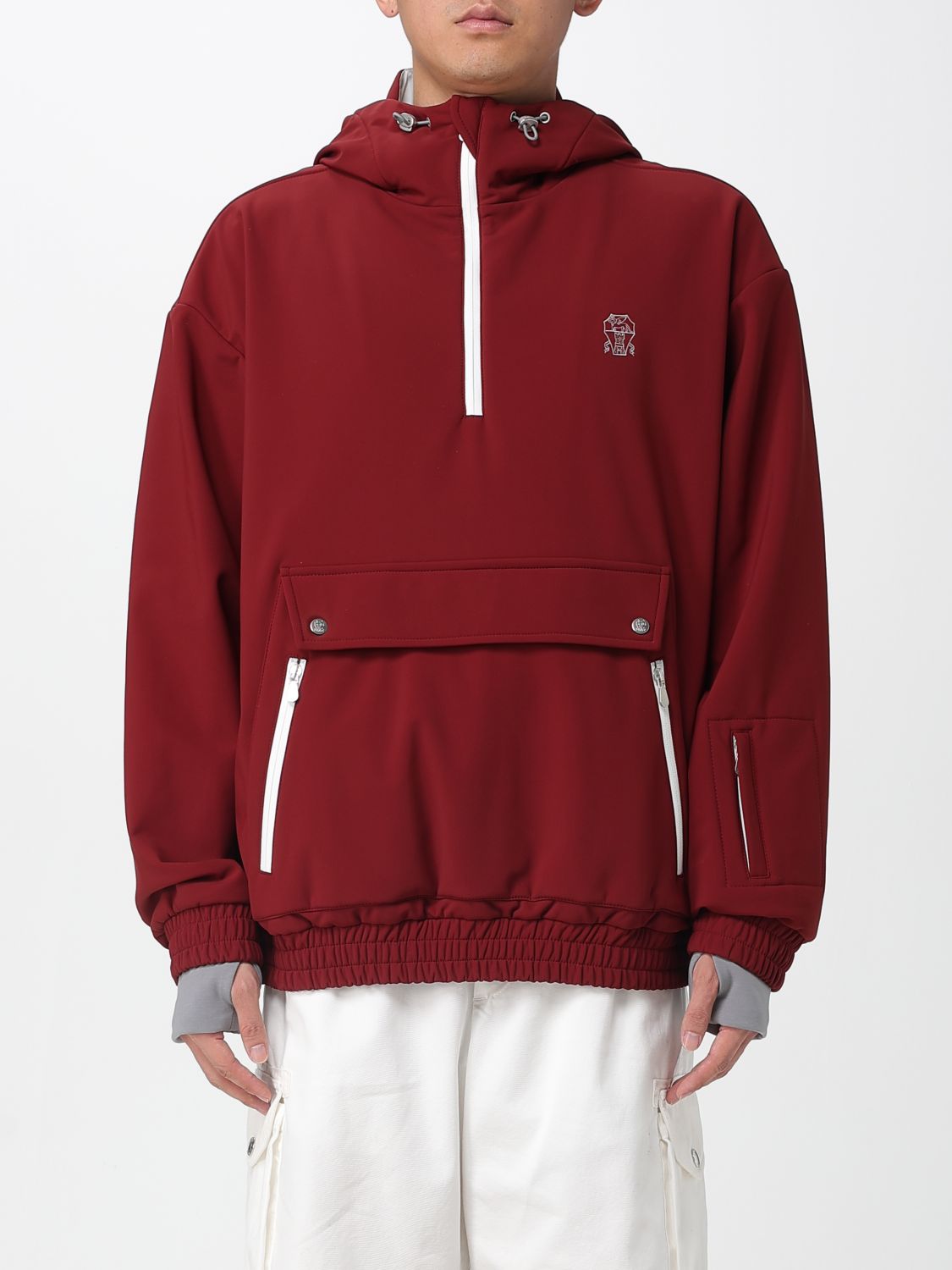 Brunello Cucinelli Sweatshirt Jacket Puffer Jackets Bordeaux In Brown