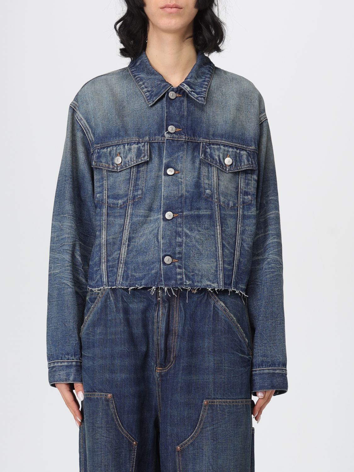 Mm6 Maison Margiela Jacket  Woman Color Blue