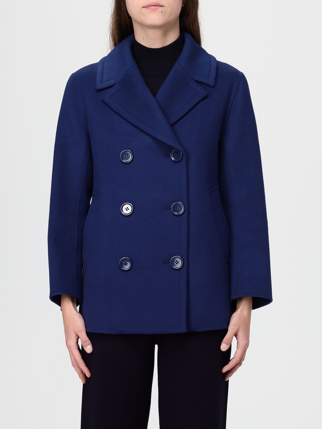 Max Mara Trench Coat  Woman Color Blue In Blue