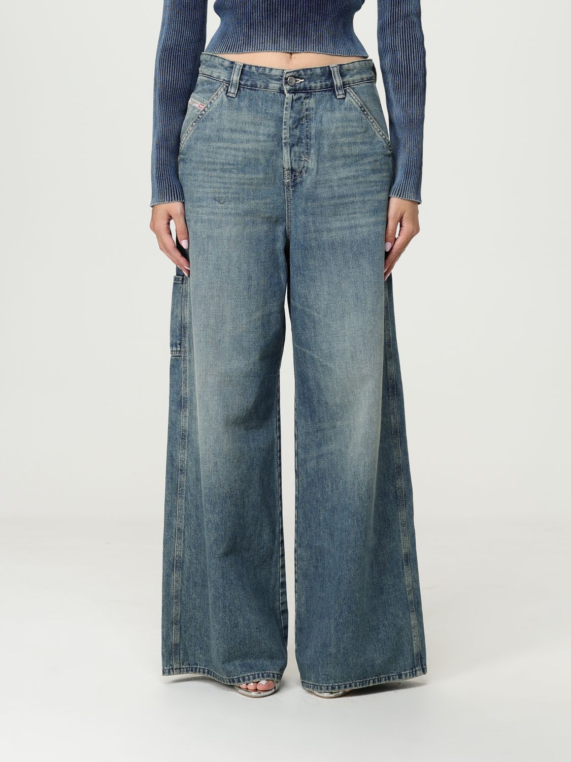 Diesel Jeans Woman Color Blue In Blue