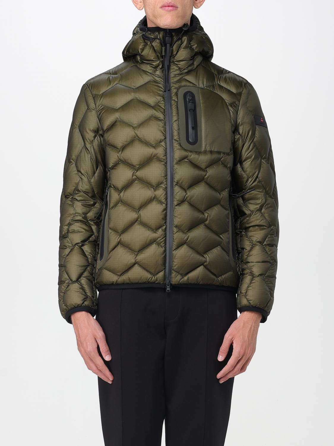 Peuterey Geometric-quilted Puffer Jacket In Green