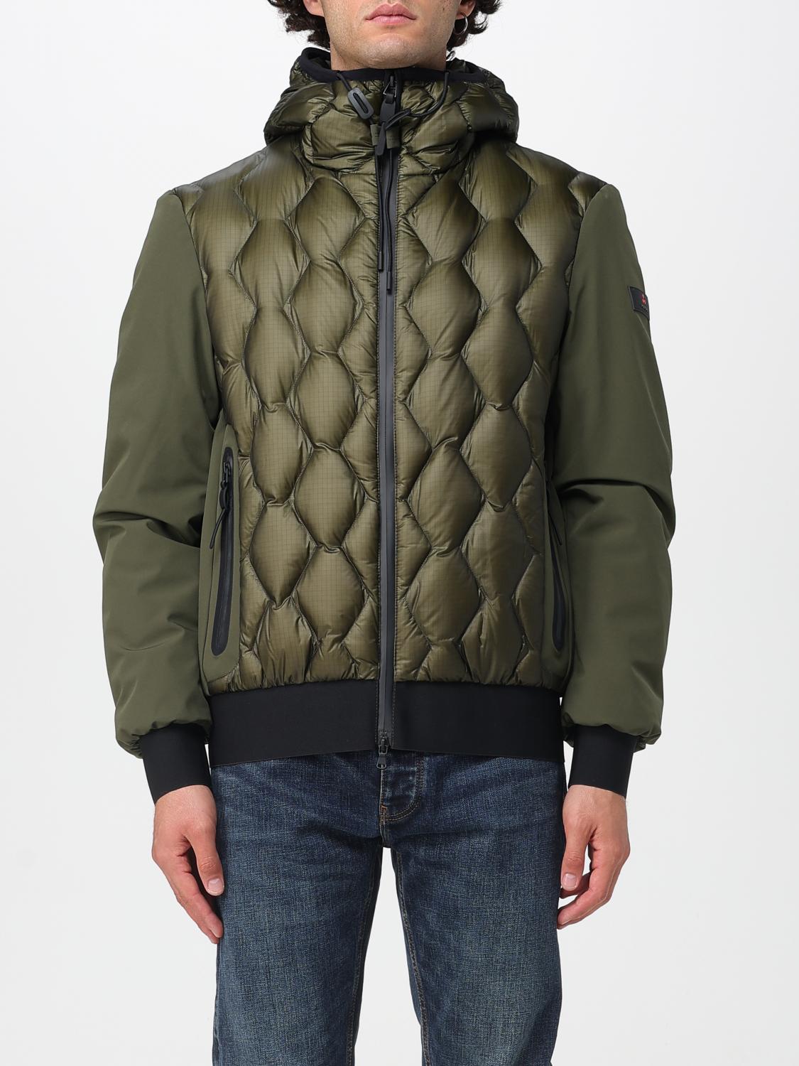 Peuterey Quilted Green Polyamide Jacket With Hood In Green