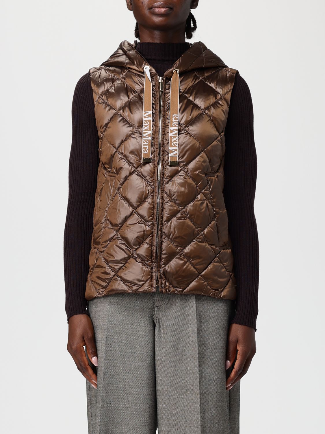 Max Mara The Cube Waistcoat  Woman Color Rust In Brown