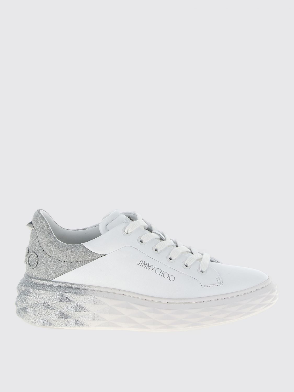Jimmy Choo Diamond Maxi F Ii Sneakers In Silver