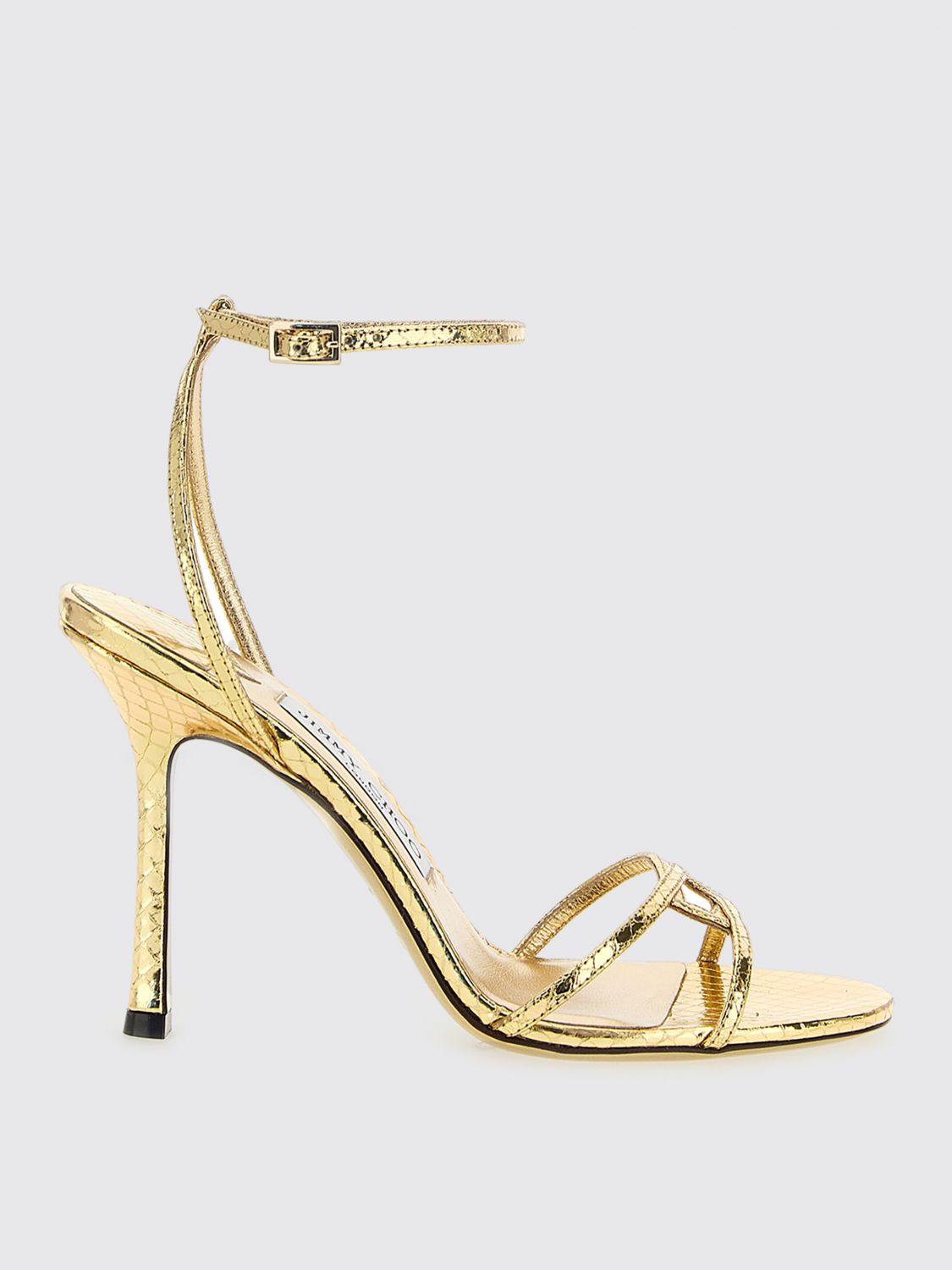 Jimmy Choo Flat Sandals Woman Color Gold In Gold