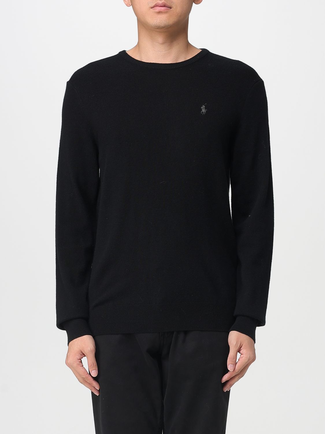 Polo Ralph Lauren Wool Crewneck Sweater In Black