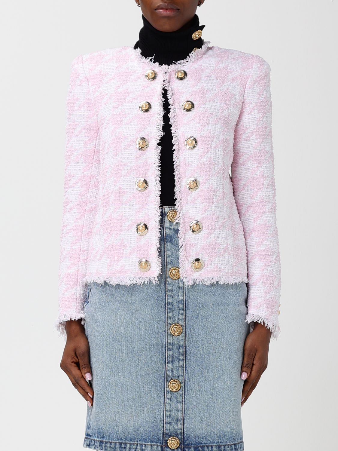 Balmain Jacket Woman Color Pink In Multi
