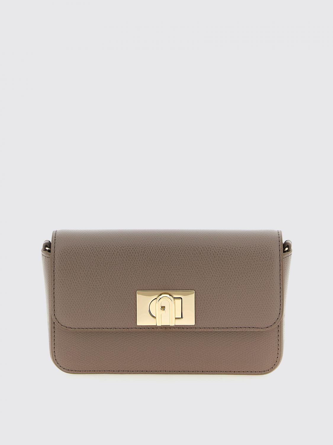 Furla Grey 1927 Mini Shoulder Bag In Gray