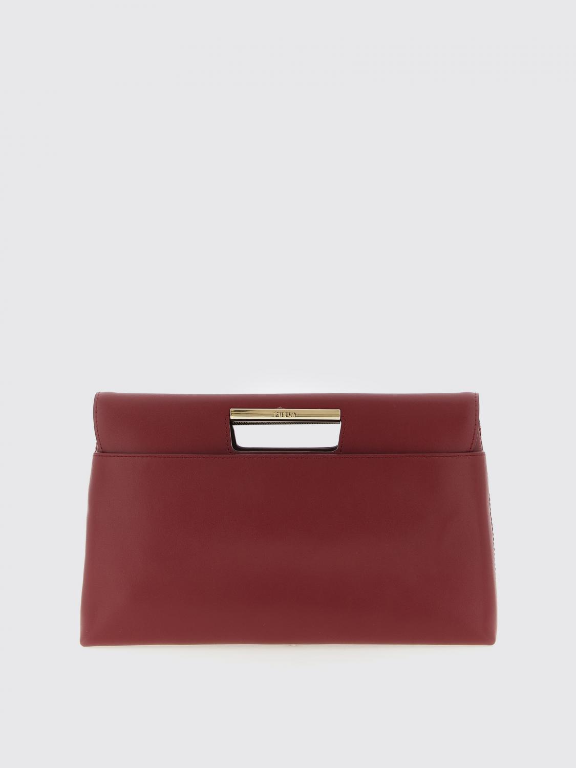 Furla Giada Clutch In Burgundy