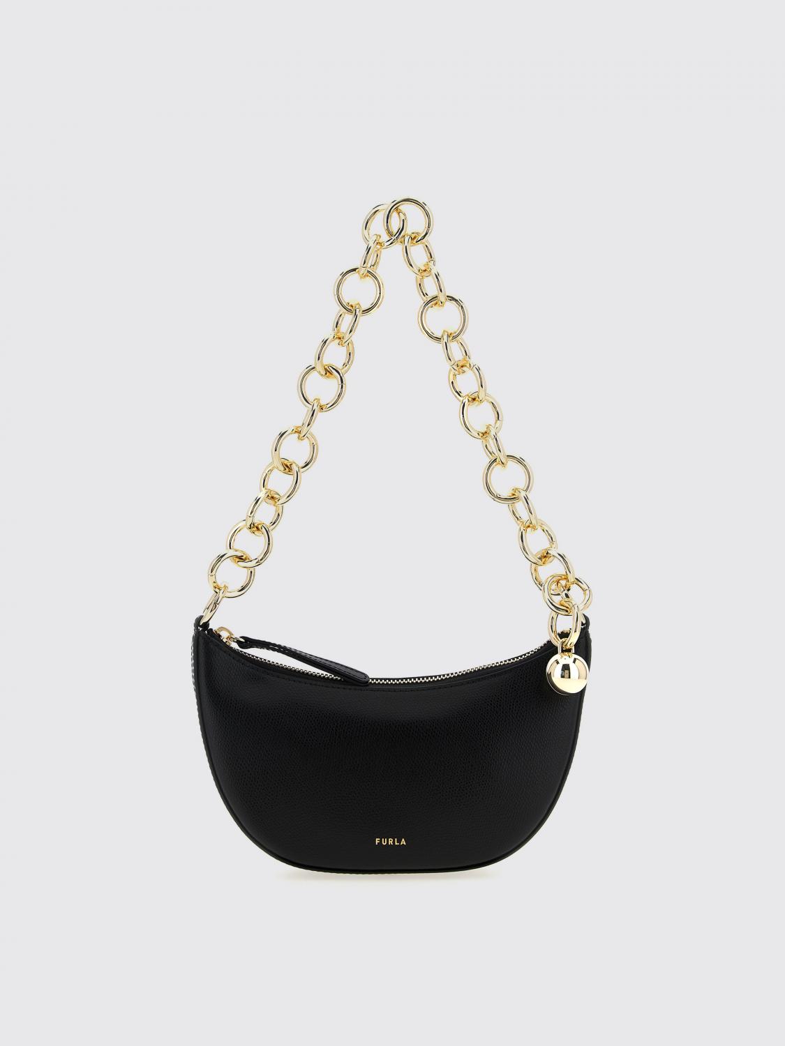 Furla Sfera Mini Shoulder Bag In Black