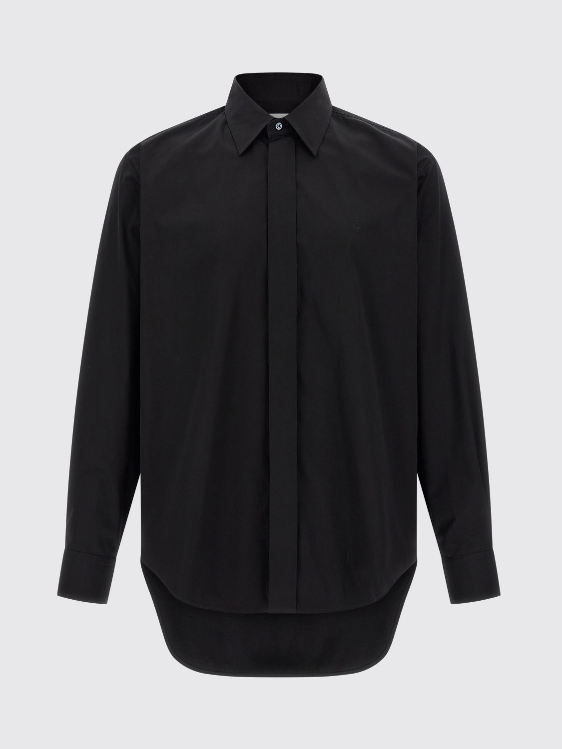 Alexander Mcqueen Mcqueen Logo Embroidery Shirt In Black