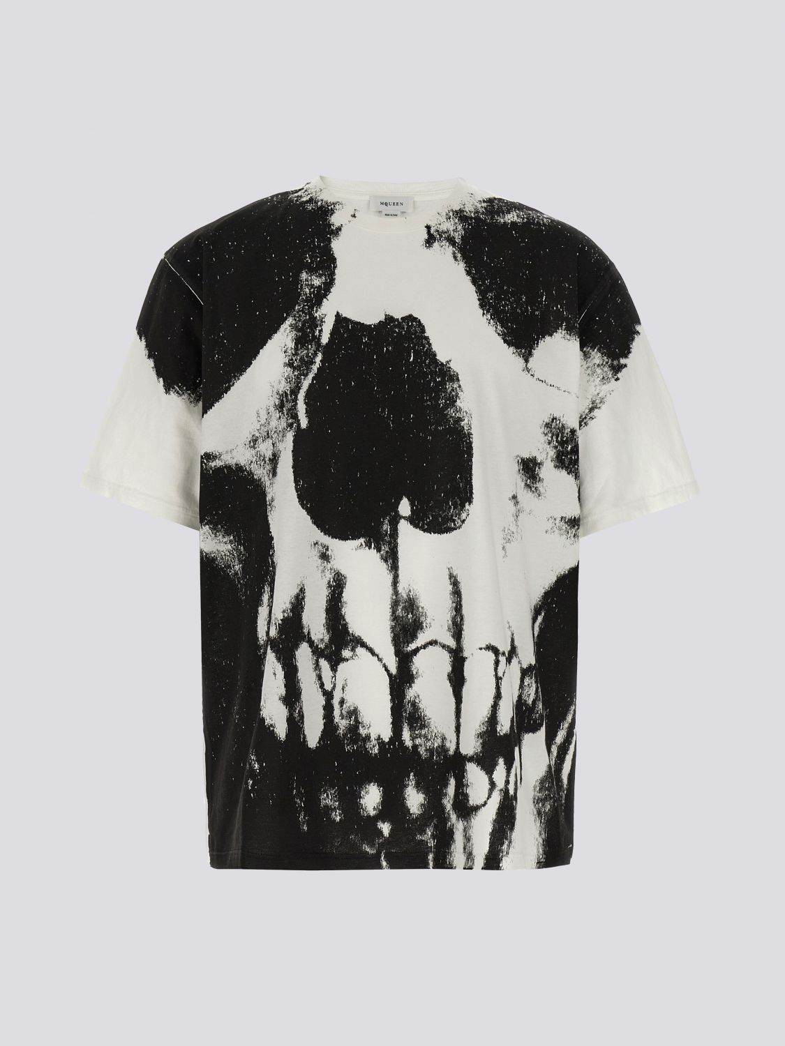Alexander Mcqueen Skull Crew Neck T-shirt In White