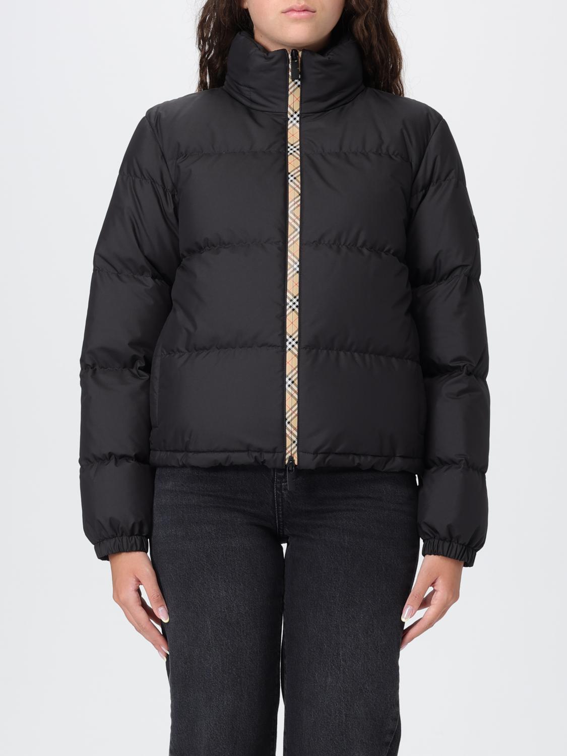 Burberry Puffer Jacket With Concealed Hood In Blue