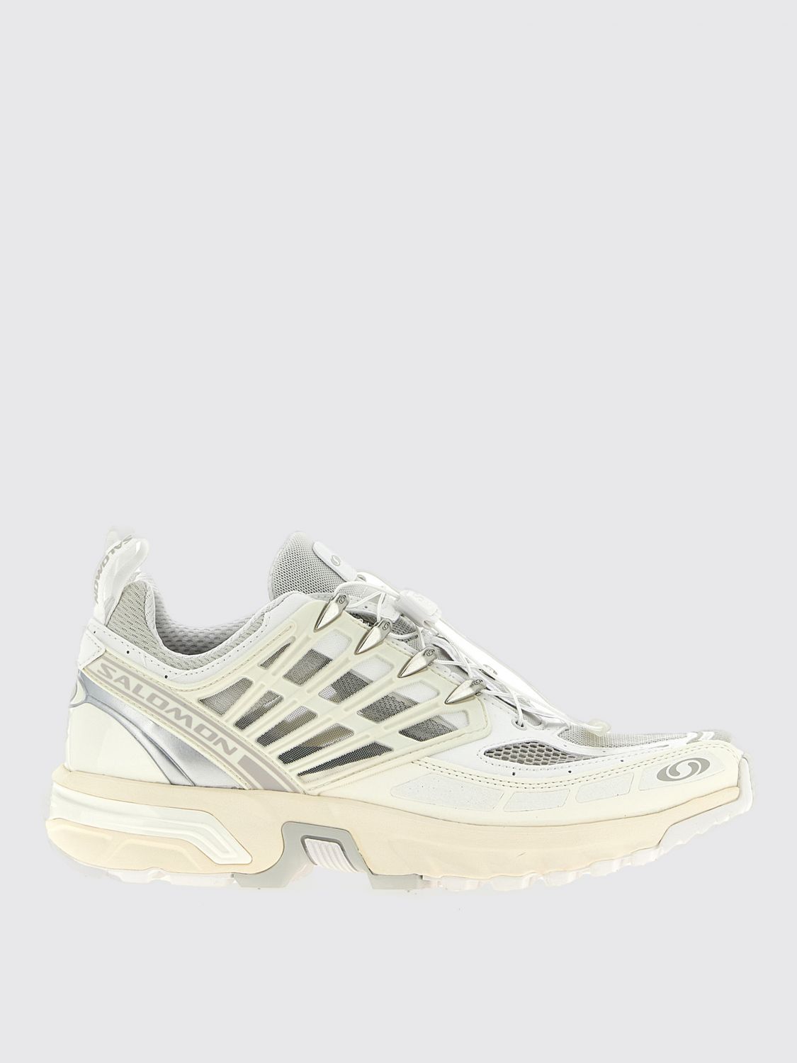 Salomon Breathable Mesh Sneakers With Durable Rubber Sole In White