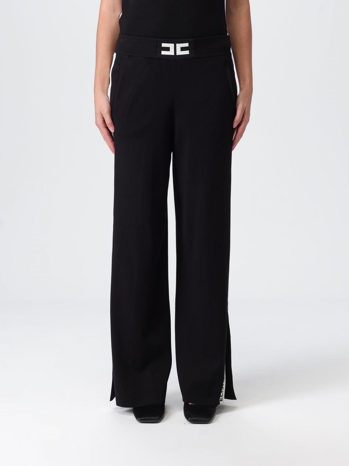 Elisabetta Franchi Pants Woman Color Black In Black
