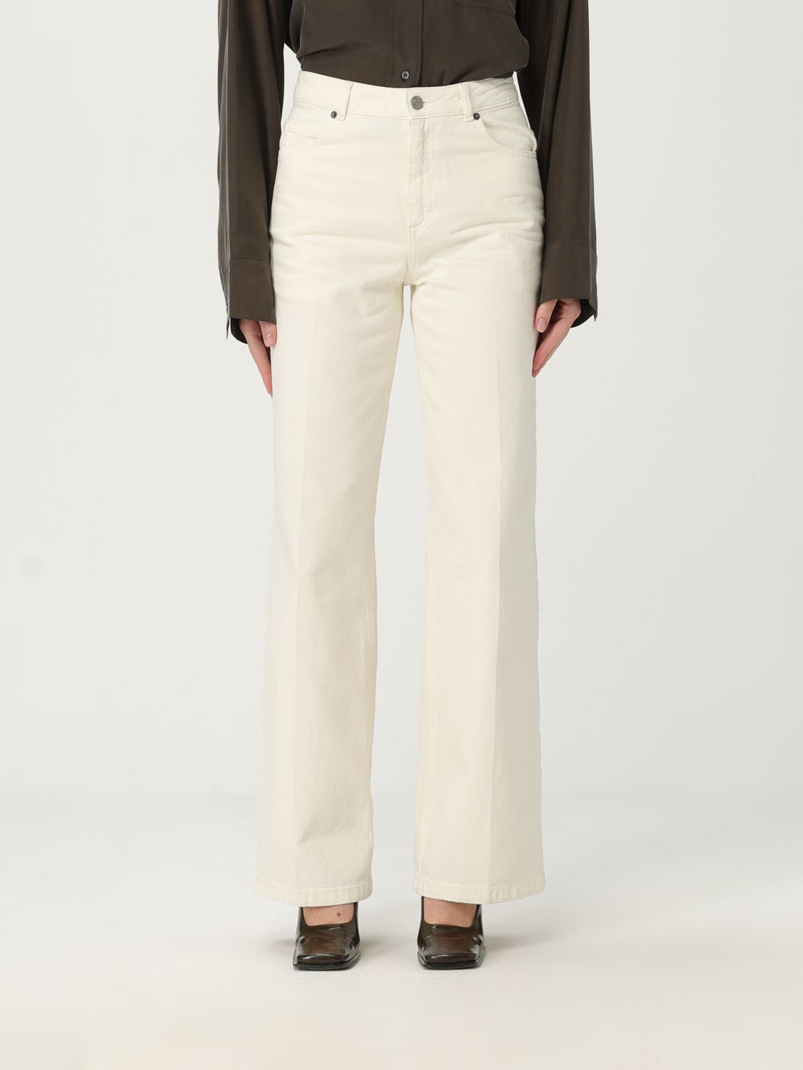 Soeur Pants Woman Color Beige In Pattern