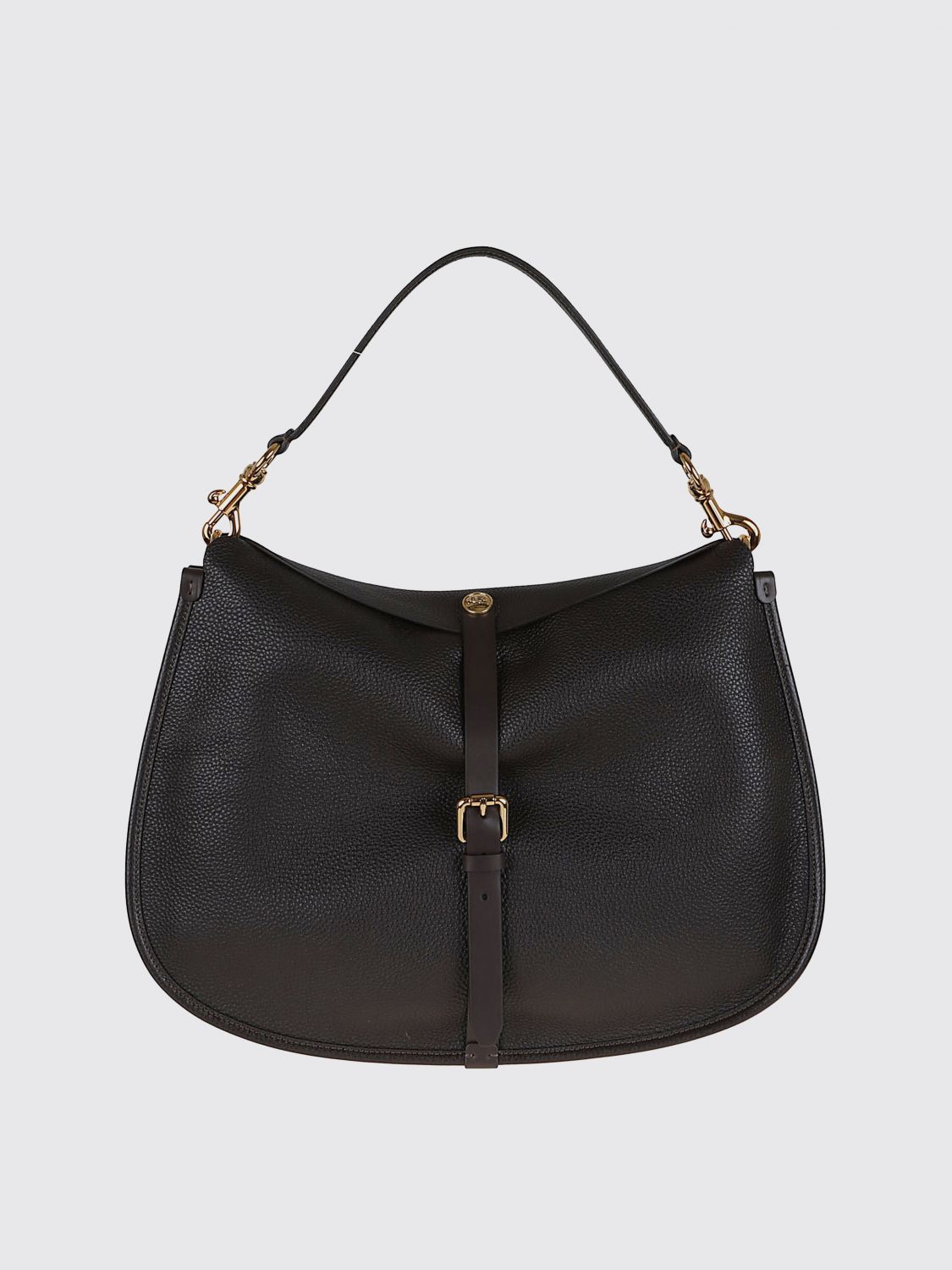 Etro Crossbody Pony Xl Tumbled Leather In Black