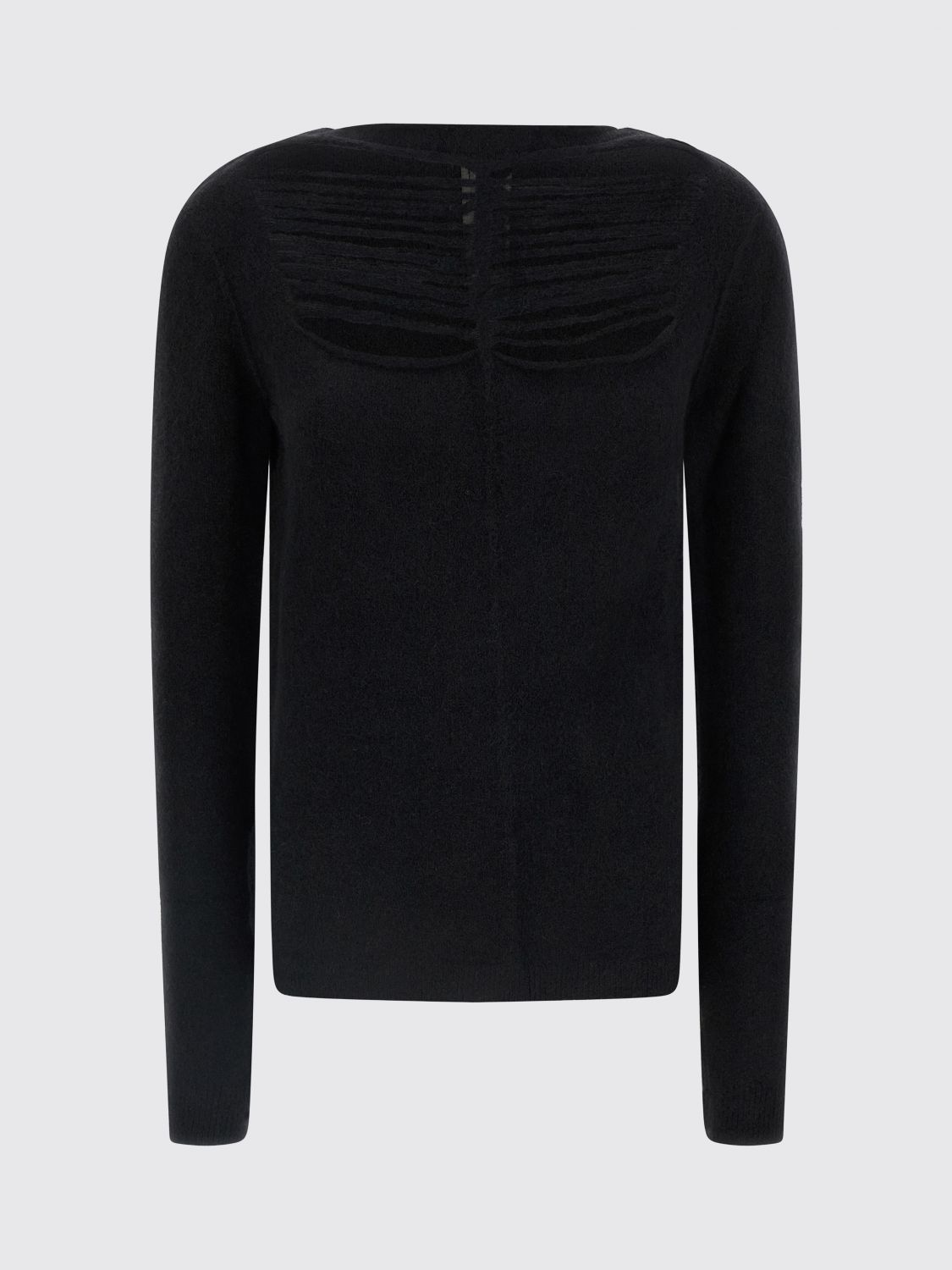 Rick Owens Ls Top Sweaters And Cardigans Black In Animal Print