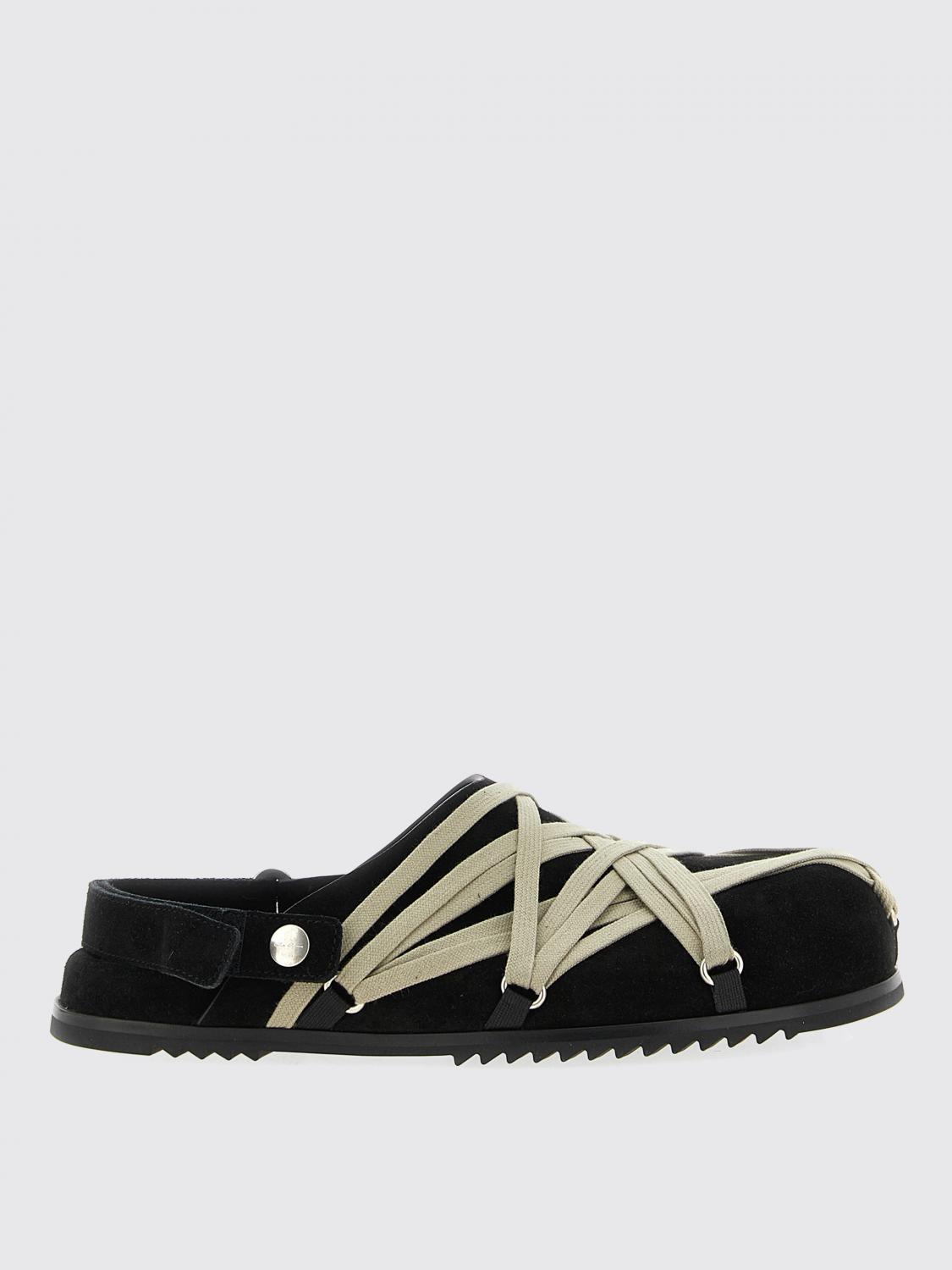 Rick Owens Concordians Megalaced Mules In Black