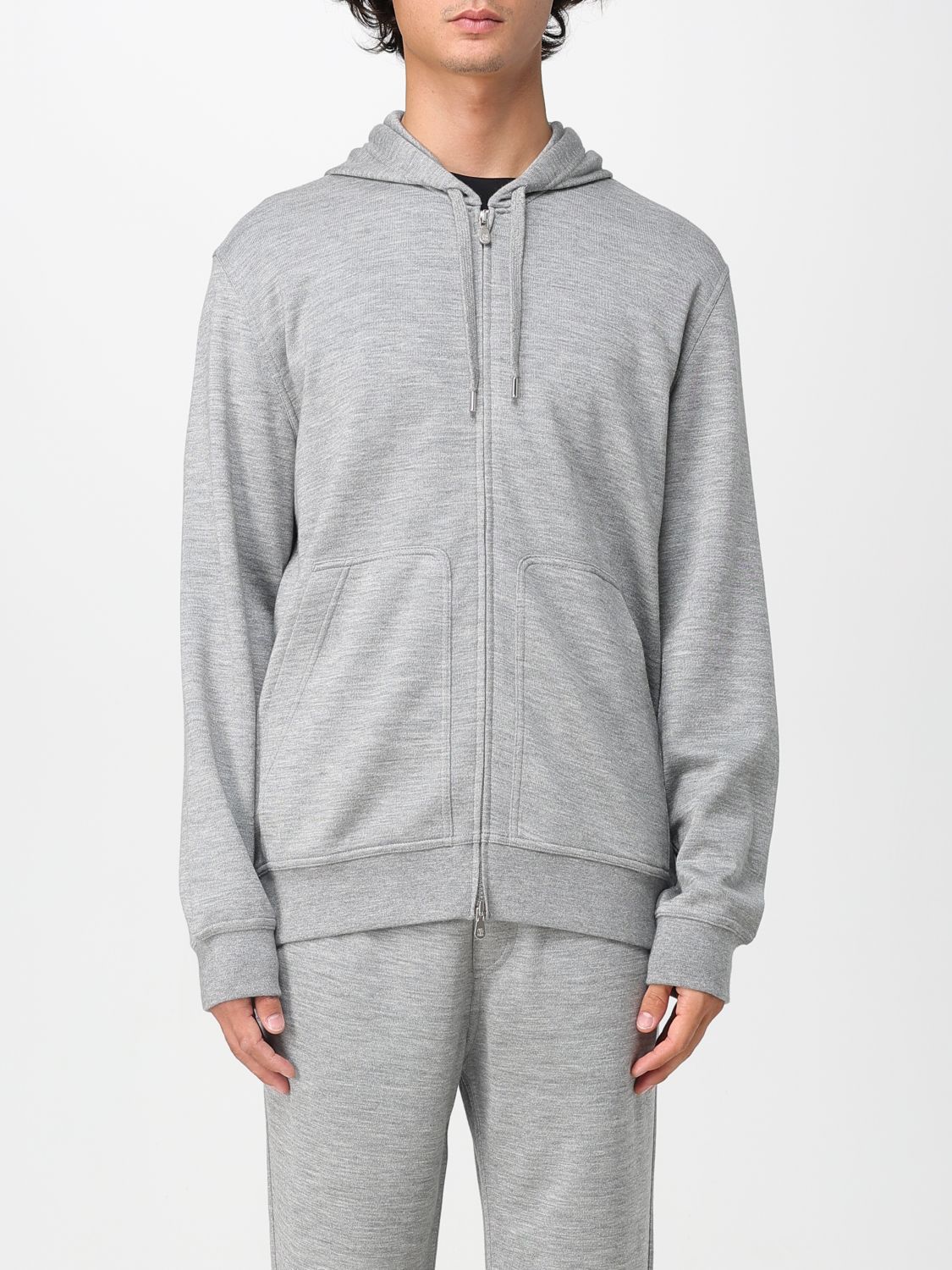 Brunello Cucinelli Sweatshirt Men Color Grey In Brown