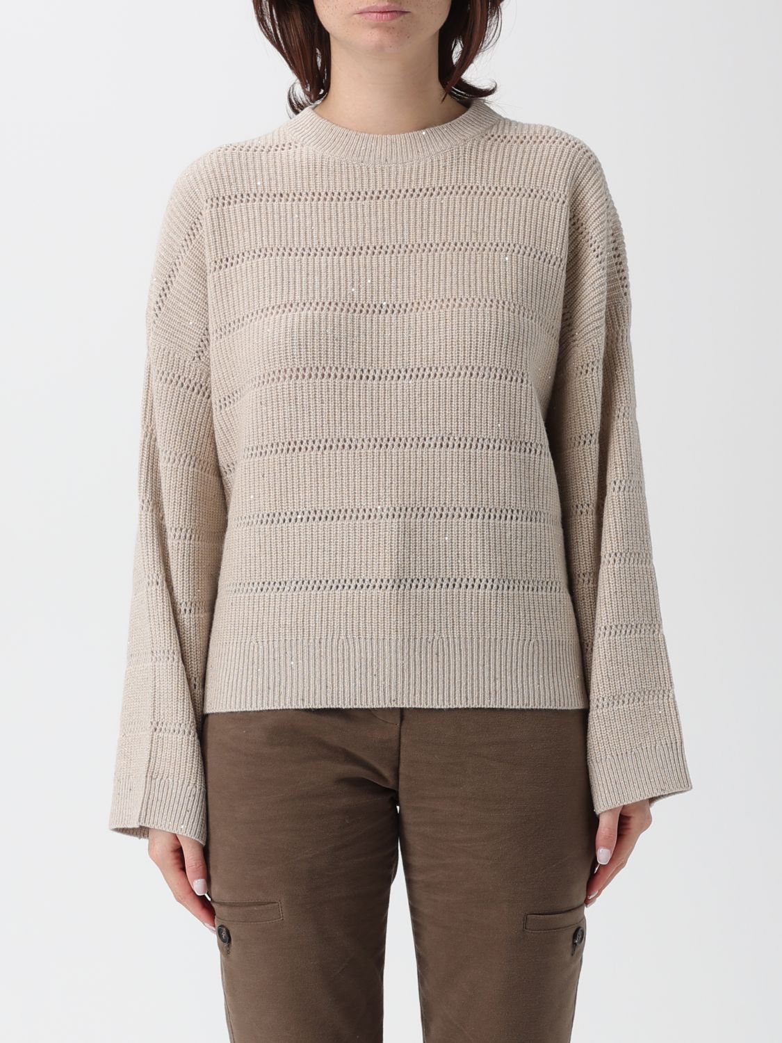 Brunello Cucinelli Sweater  Woman Color Sand In Neutral
